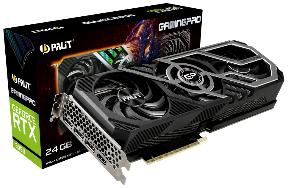 Видеокарта Palit GeForce RTX 3090 GamingPro 24Gb GDDR6X (NED3090019SB-132BA) Новая